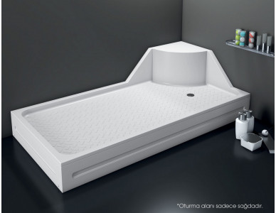 Dikdörtgen Oturmalı Duş Teknesi