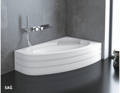 Sağ Sol Asimetrik Oval Mini Küvet Oturmalı-1 Sağ Sol Asimetrik Oval Mini Küvet Oturmalı-1