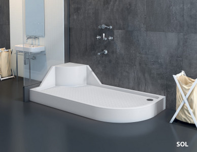 Sağ Sol Asimetrik Oval Oturmalı Duş Teknesi Sağ Sol Asimetrik Oval Oturmalı Duş Teknesi