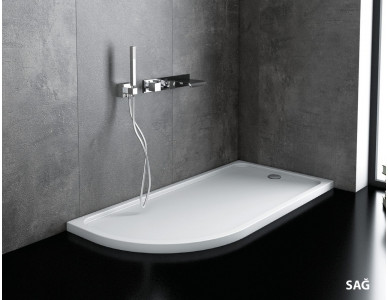 Sağ Sol Asimetrik Oval Flat Duş Teknesi