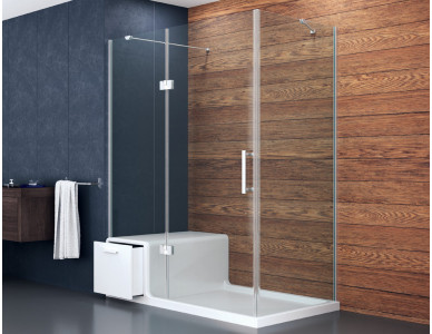 Tek Taraflı Oturmalı Flat Model Duşakabin - End Serisi